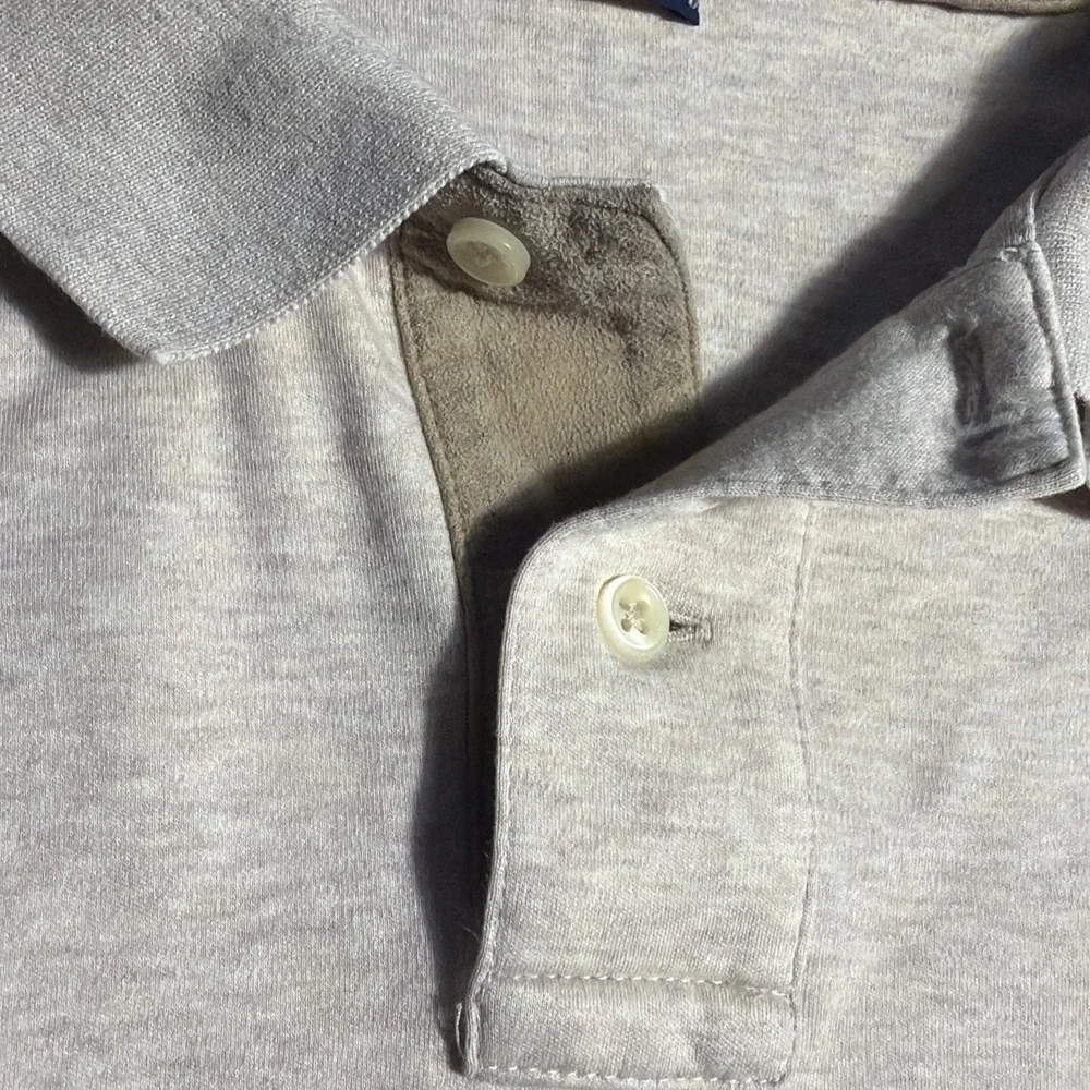 Polo Ralph Lauren Long Sleeve Polo Shirt Cream Tan XXL Pima Soft Touch Cotton